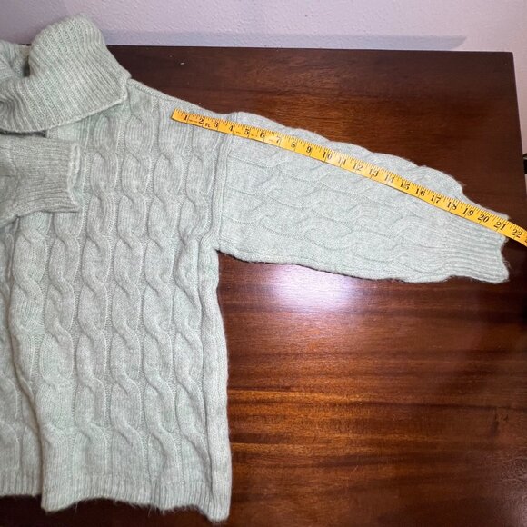 Cable Knit Chunky Oversized Whimsigoth Green Sweater Granny Granola Soft Small - Picture 7 of 9
